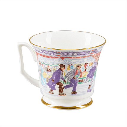 Сервиз чайный форма Юлия рисунок Серебряные коньки, 6 персон 14 предметов арт. 81.29098.00.1