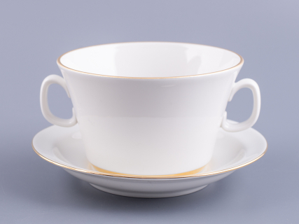 Чашка с блюдцем для бульона Молодежная Золотая лента арт. 81.10974.00.1, 
