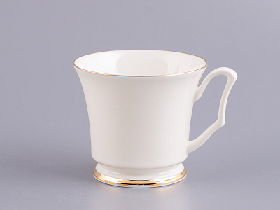 Чашка с блюдцем кофейная 145 мл.,  форма Юлия,  рисунок Золотая лента арт. 81.17853.00.1