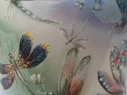 Ваза форма Ламповая рисунок Танец стрекоз арт. 80.88194.00.1