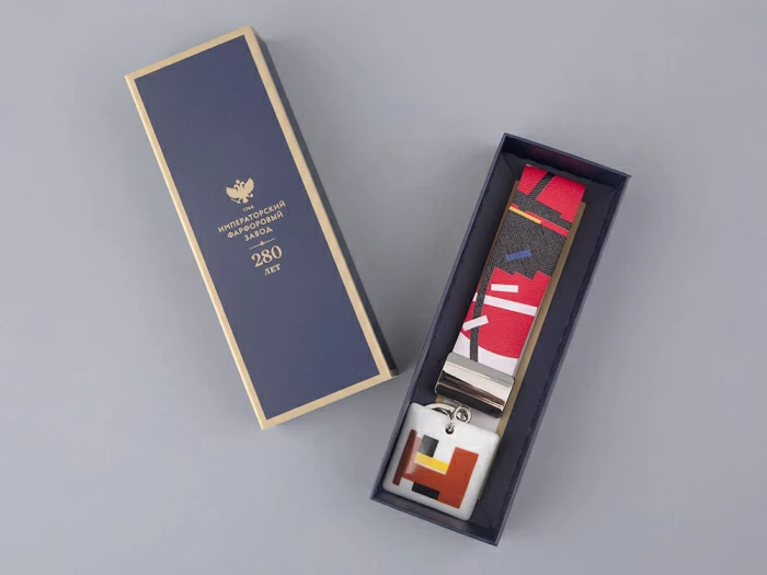 Брелок подвеска в подарочной упаковке, форма Квадрат, рисунок Суетон 2, арт 81.33232.00.1, 