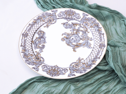 Блюдо круглое 300 мм в подарочной упаковке, форма Стандартная 2, рисунок Барокко, арт. 81.34919.00.1, 