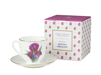 Подарочный набор кофейный форма Ландыш рисунок Цветок Ириса арт. 81.26278.00.1