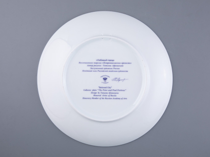 Тарелка декоративная 275 мм в подарочной упаковке, форма Эллипс рисунок Любимый город  Петропавловская крепость, арт. 81.31719.00.1, 