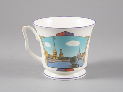 Чашка с блюдцем чайная, форма Юлия рисунок Петербургские картинки. Невские берега, арт. 81.29022.00.1, 