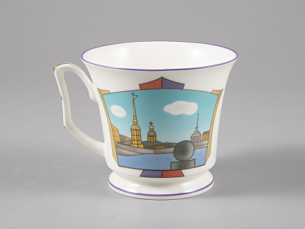 Чашка с блюдцем чайная, форма Юлия рисунок Петербургские картинки. Невские берега, арт. 81.29022.00.1