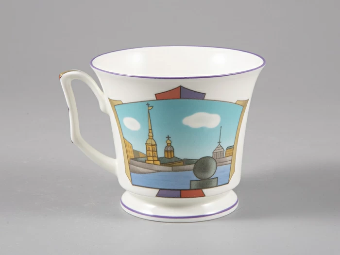 Чашка с блюдцем чайная, форма Юлия рисунок Петербургские картинки. Невские берега, арт. 81.29022.00.1, 