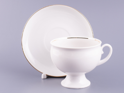 Чашка с блюдцем чайная 360 мл форма Классическая рисунок Золотой кантик арт. 81.15302.00.1, 