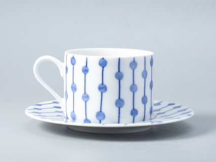 Чашка с блюдцем форма Соло рисунок Реки России. Лена арт. 81.28757.00.1, 