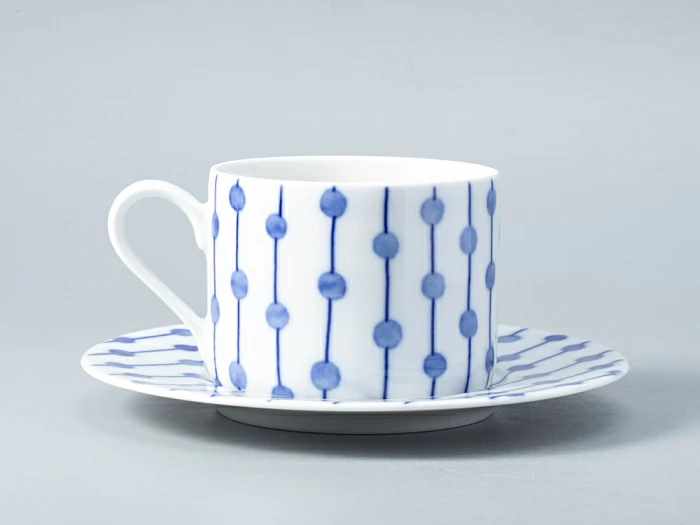 Чашка с блюдцем форма Соло рисунок Реки России. Лена арт. 81.28757.00.1, 