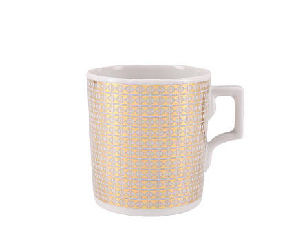 Чашка с блюдцем чайная форма Гербовая рисунок Зазеркалье. Полосы, арт. 81.27709.00.1