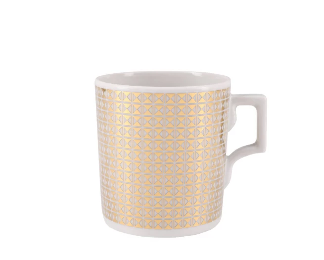 Чашка с блюдцем чайная форма Гербовая рисунок Зазеркалье. Полосы, арт. 81.27709.00.1, 