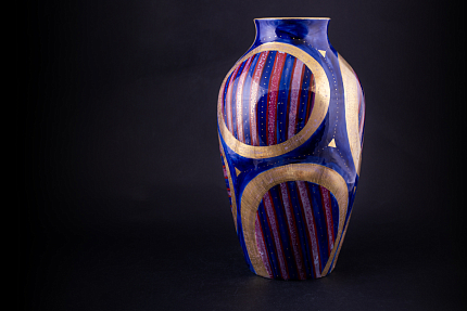 Ваза Золотые овалы на форме Ламповая, арт 60.04647.00.1