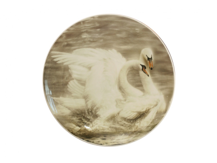 Блюдо декоративное 450 форма Круглая рисунок Дикие лебеди арт. 80.69969.00.1, 