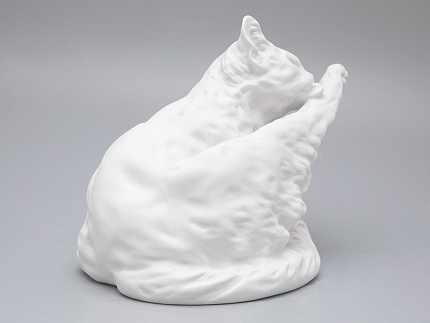 Скульптура форма Кот Белый бисквит, арт 82.47392.00.1