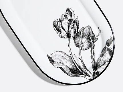 Блюдо овальное 350 мм, в подарочной упаковке, форма Юлиана, рисунок Волшебный сад XIII, арт. 81.34190.00.1