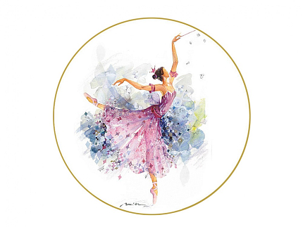 Тарелка декоративная 195 мм форма Эллипс рисунок Фея сирени арт. 80.86807.00.1