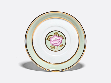 Чашка с блюдцем чайная 220 мл форма Гербовая рисунок Нефритовый фон 1 арт. 81.20825.00.1