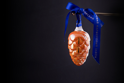 Елочная игрушка Шишка, рисунок Звездная, арт 60.21178.00.1