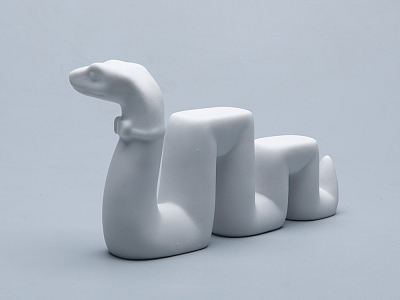 Скульптура форма Змей Меандр, рисунок Белый, арт. 82.74831.00.1