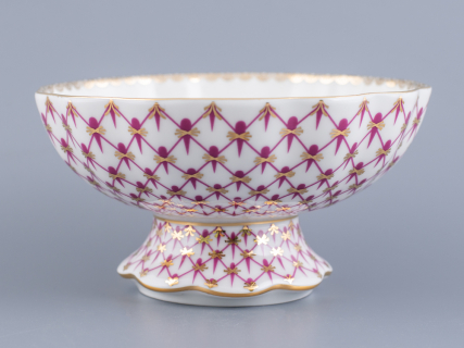 Ваза для конфет форма Тюльпан, рисунок Сетка-Блюз, арт 80.50209.00.1, 