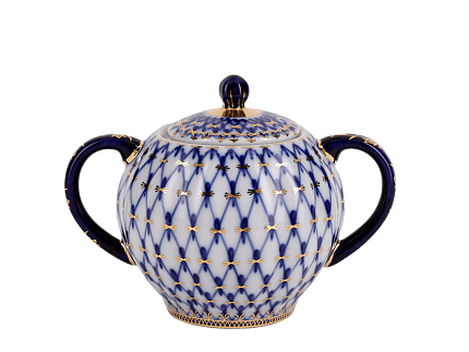 Сервиз чайный форма Тюльпан рисунок Кобальтовая сетка, 6 персон 20 предметов, арт. 81.11141.03.1