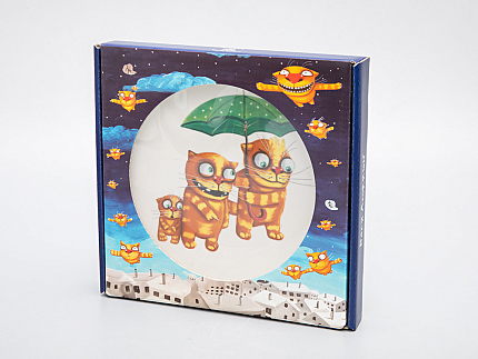 Подарочный набор дек. тарелка Эллипс Вася Ложкин. Под зонтом, арт. 81.29340.00.1