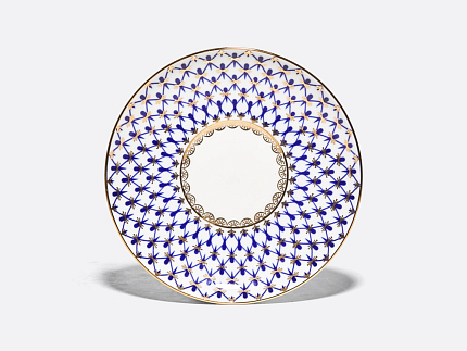 Чашка с блюдцем кофейная 155 мл.,  форма Волна, рисунок Кобальтовая сетка арт. 81.14575.00.1