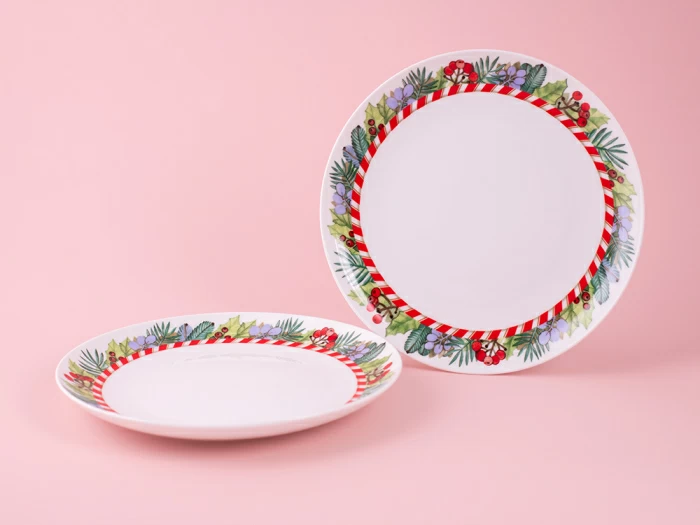 Набор тарелок 210 мм, форма Восточная, рисунок Зимняя история. арт. 81.11375.00.1, 