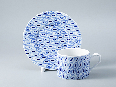 Чашка с блюдцем форма Соло рисунок Реки России. Ангара арт. 81.28755.00.1