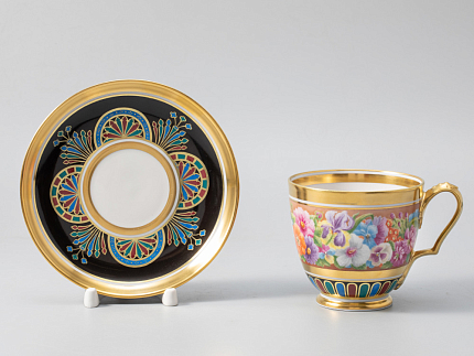 Сервиз чайный 14 предметов на 6 персон, форма Александр |||, рисунок Цветы Александрии, арт 81.31049.00.1