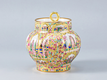 Сахарница, форма Волна, рисунок Весенние пейзажи, арт 80.00428.00.1, 