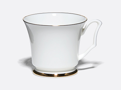 Чашка с блюдцем кофейная 145 мл.,  форма Юлия,  рисунок Золотая лента арт. 81.17853.00.1