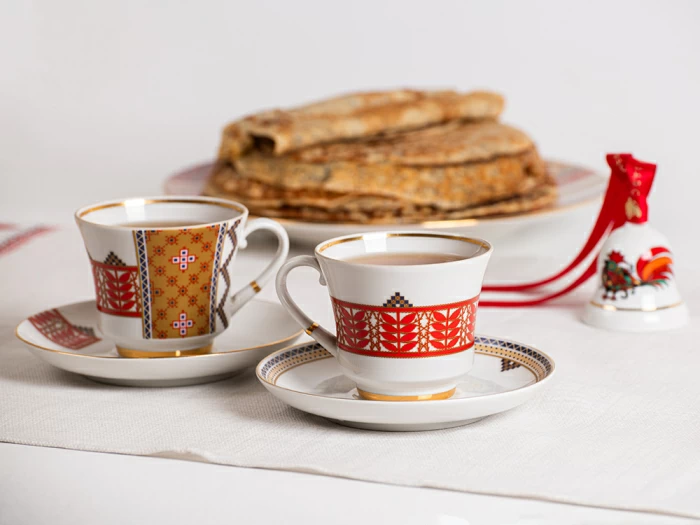 Чашка с блюдцем чайная 220 мл форма Банкетная рисунок Дерево жизни арт. 81.28336.00.1, 