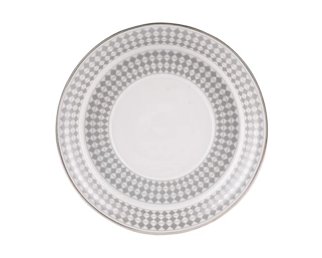 Чашка с блюдцем чайная форма Гербовая рисунок Зазеркалье. Ромбы арт. 81.27714.00.1, 