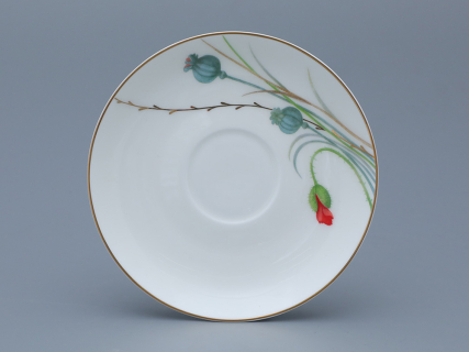 Чашка с блюдцем чайная форма Весенняя рисунок Маки, арт. 81.34141.00.1, 