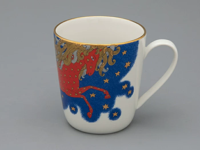 Чашка с блюдцем чайная, форма Колокол рисунок Год лошади, арт. 81.33964.00.1, 