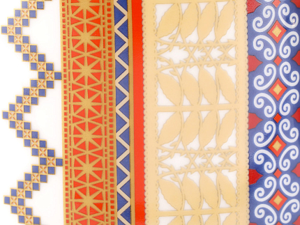 Сервиз чайный форма Банкетная рисунок Русский стиль, 6 персон 14 предметов, арт. 81.28339.00.1