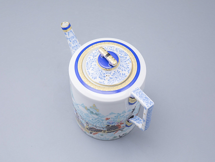 Чайник заварочный, форма Гербовая, рисунок Зимние забавы арт. 80.07795.00.1