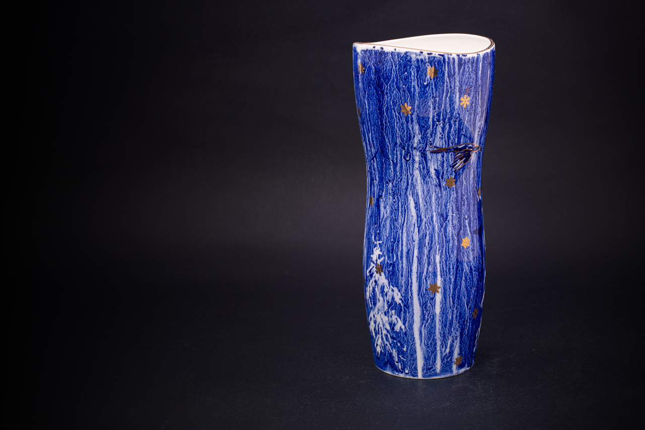 Ваза Зимний лес, форма Ева, арт 45.09082.00.1, 