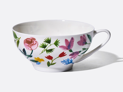 Чашка с блюдцем чайная форма Купольная рисунок Primavera (Примавера), арт. 81.34274.00.1
