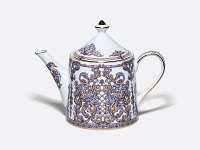 Сервиз чайный на 4 персоны 10 предметов в подарочной упаковке, форма Идиллия рисунок Барокко, арт. 81.34916.00.1