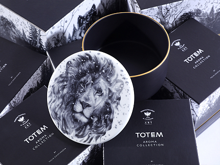 Шкатулка в подарочной упаковке, форма Идиллия, рисунок Тотем. Лев арт. 81.31592.00.1