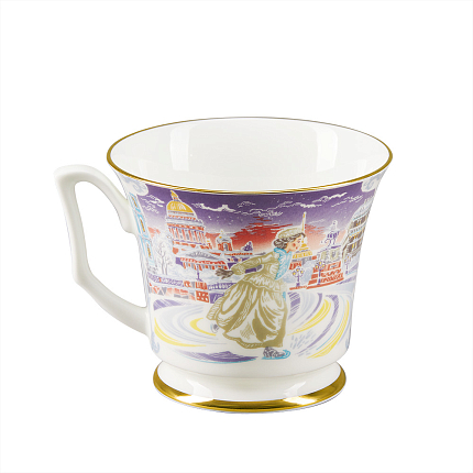 Сервиз чайный форма Юлия рисунок Серебряные коньки, 6 персон 14 предметов арт. 81.29098.00.1