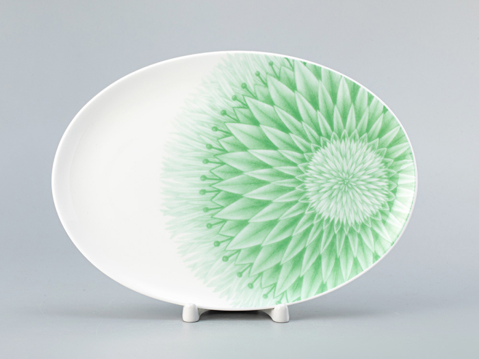 Блюдо овальное 235х170 мм форма Восточная рисунок Aloha Lagoon, арт. 80.40053.00.1, 