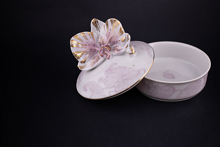 Шкатулка Тигровая орхидея, форма Круглая Орхидея, арт 60.21770.00.1