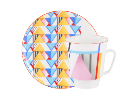 Чашка с блюдцем 165 мл форма Майская рисунок Движение 4, арт. 81.27333.00.1, 