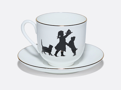 Чашка с блюдцем кофейная 180 мл.,  форма Ландыш, рисунок Именинница арт. 81.15705.00.1