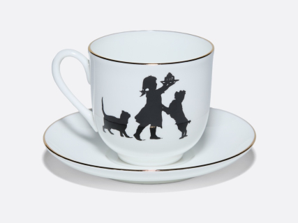 Чашка с блюдцем кофейная 180 мл.,  форма Ландыш, рисунок Именинница арт. 81.15705.00.1, 