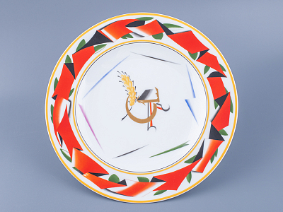 Тарелка декоративная 270 мм форма Европейская - 3 рисунок Красная лента, арт. 80.97577.00.1